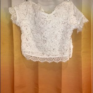 White crop top